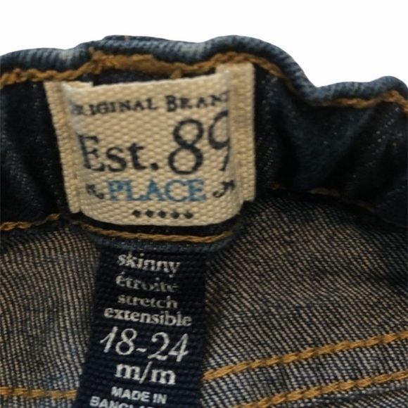 Est 89 Place Baby Girls size 18-24m Blue Adjustable Jeans - Picture 3 of 6